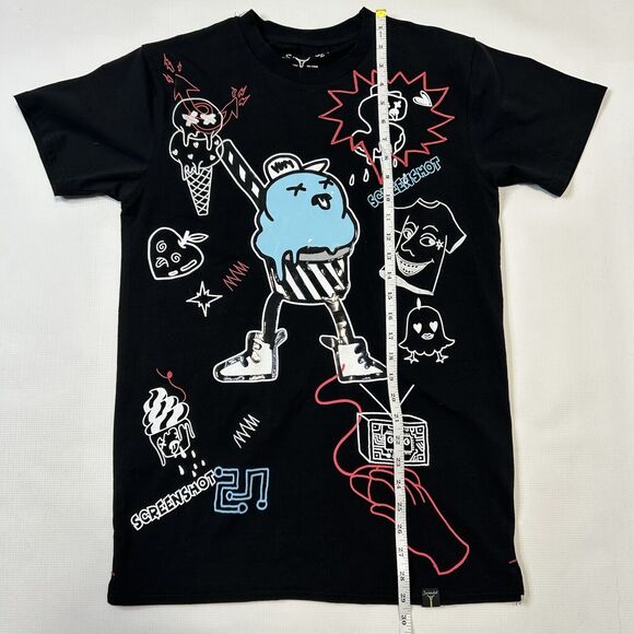 Screenshot Brand Black T Shirt Small Ice Cream Baseball Graphics Streetwear Hip - Picture 6 of 8